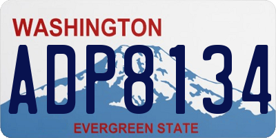 WA license plate ADP8134