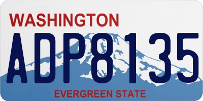 WA license plate ADP8135