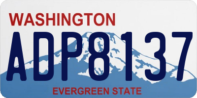 WA license plate ADP8137