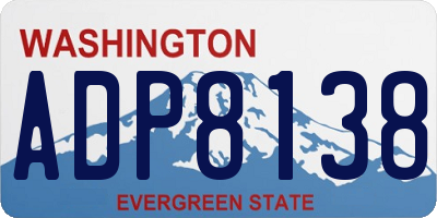 WA license plate ADP8138