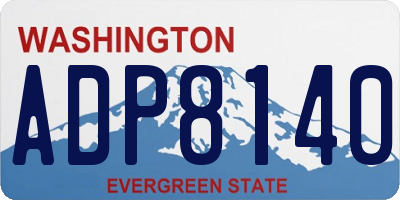 WA license plate ADP8140