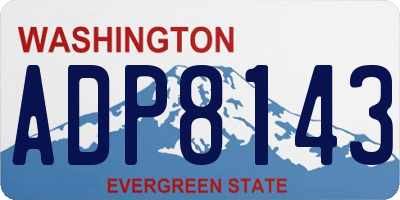 WA license plate ADP8143