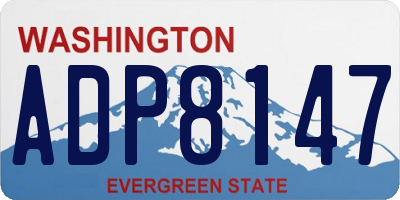 WA license plate ADP8147
