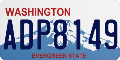 WA license plate ADP8149