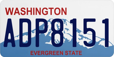 WA license plate ADP8151