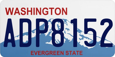 WA license plate ADP8152