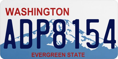 WA license plate ADP8154