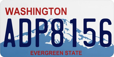 WA license plate ADP8156