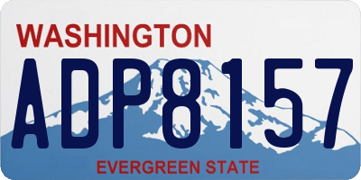 WA license plate ADP8157