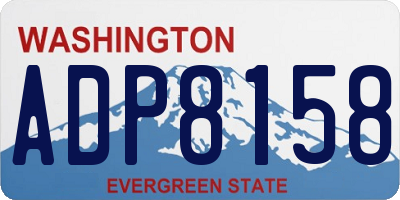 WA license plate ADP8158