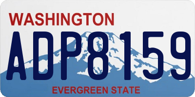 WA license plate ADP8159