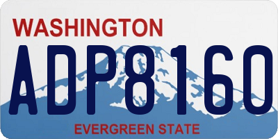 WA license plate ADP8160
