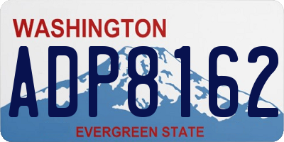 WA license plate ADP8162