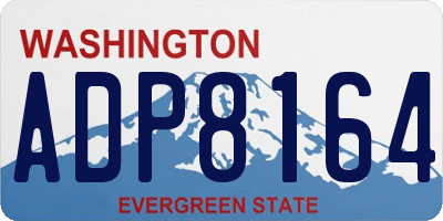 WA license plate ADP8164