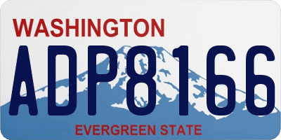 WA license plate ADP8166