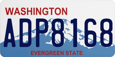 WA license plate ADP8168