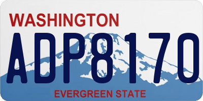 WA license plate ADP8170