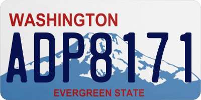 WA license plate ADP8171
