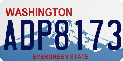 WA license plate ADP8173