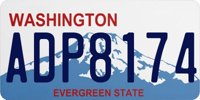 WA license plate ADP8174