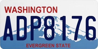 WA license plate ADP8176
