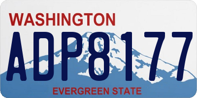 WA license plate ADP8177