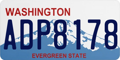 WA license plate ADP8178