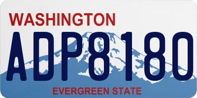 WA license plate ADP8180