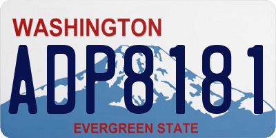 WA license plate ADP8181