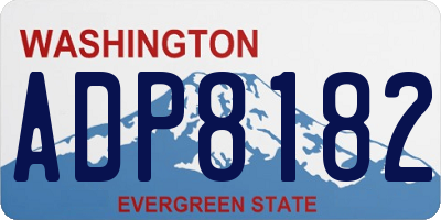 WA license plate ADP8182