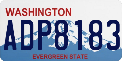 WA license plate ADP8183