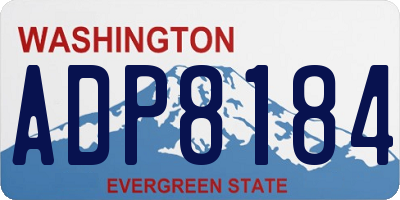 WA license plate ADP8184
