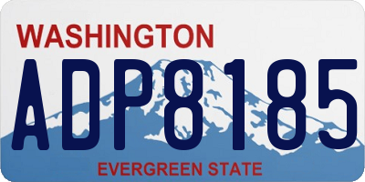 WA license plate ADP8185