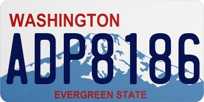 WA license plate ADP8186