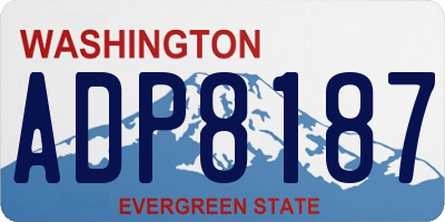 WA license plate ADP8187