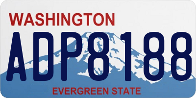 WA license plate ADP8188