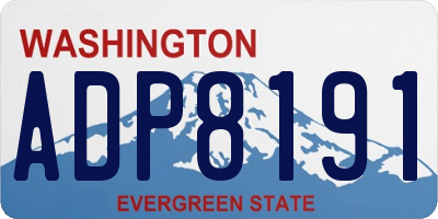 WA license plate ADP8191