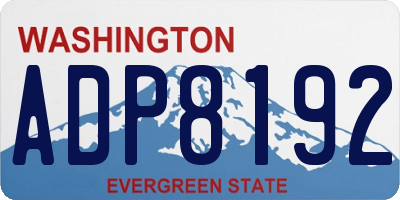 WA license plate ADP8192