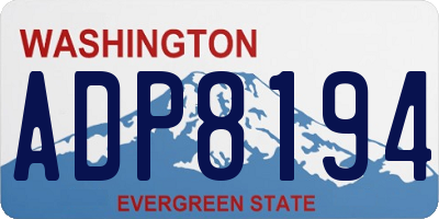 WA license plate ADP8194