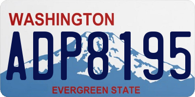 WA license plate ADP8195