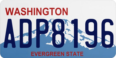 WA license plate ADP8196