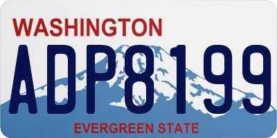 WA license plate ADP8199