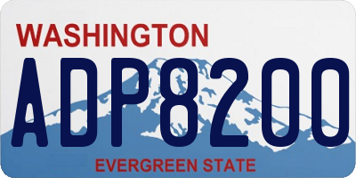 WA license plate ADP8200