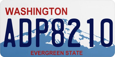 WA license plate ADP8210