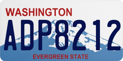 WA license plate ADP8212