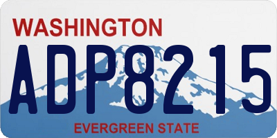 WA license plate ADP8215