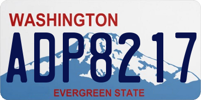 WA license plate ADP8217
