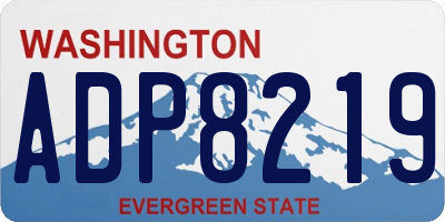 WA license plate ADP8219