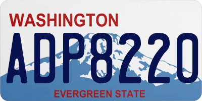 WA license plate ADP8220