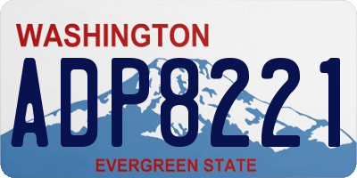WA license plate ADP8221